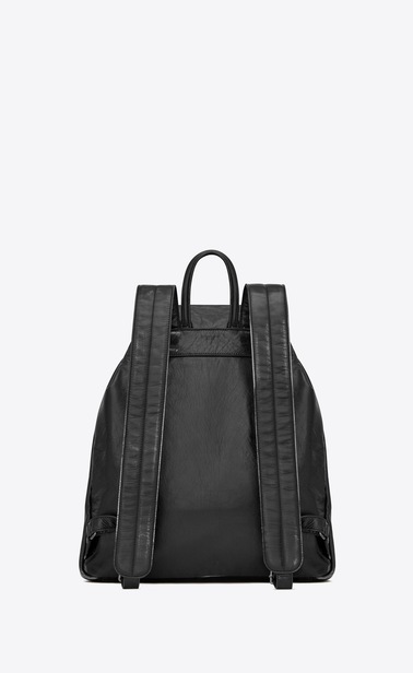 SAINT LAURENT Backpack Homme Sac à dos NINO en cuir vintage noir b_V4